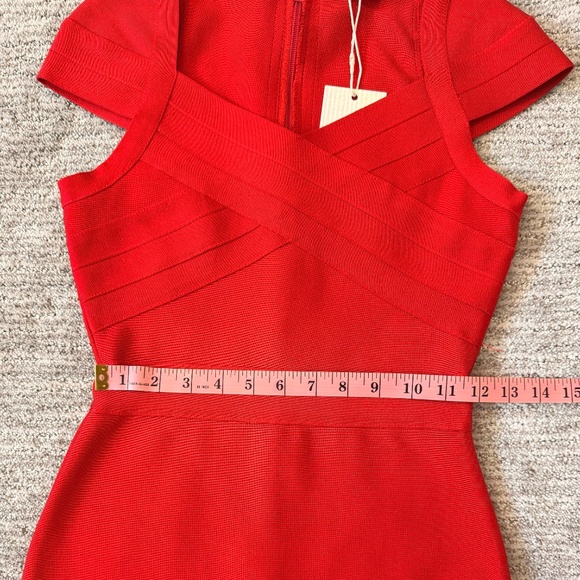 NWT Bella Barnett Bodycon Red Midi Dress Womans SZ. 6 Bandage Dress Holiday - Picture 11 of 14